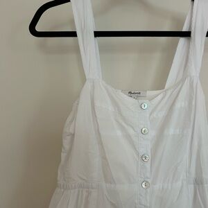 white midi madewell dress